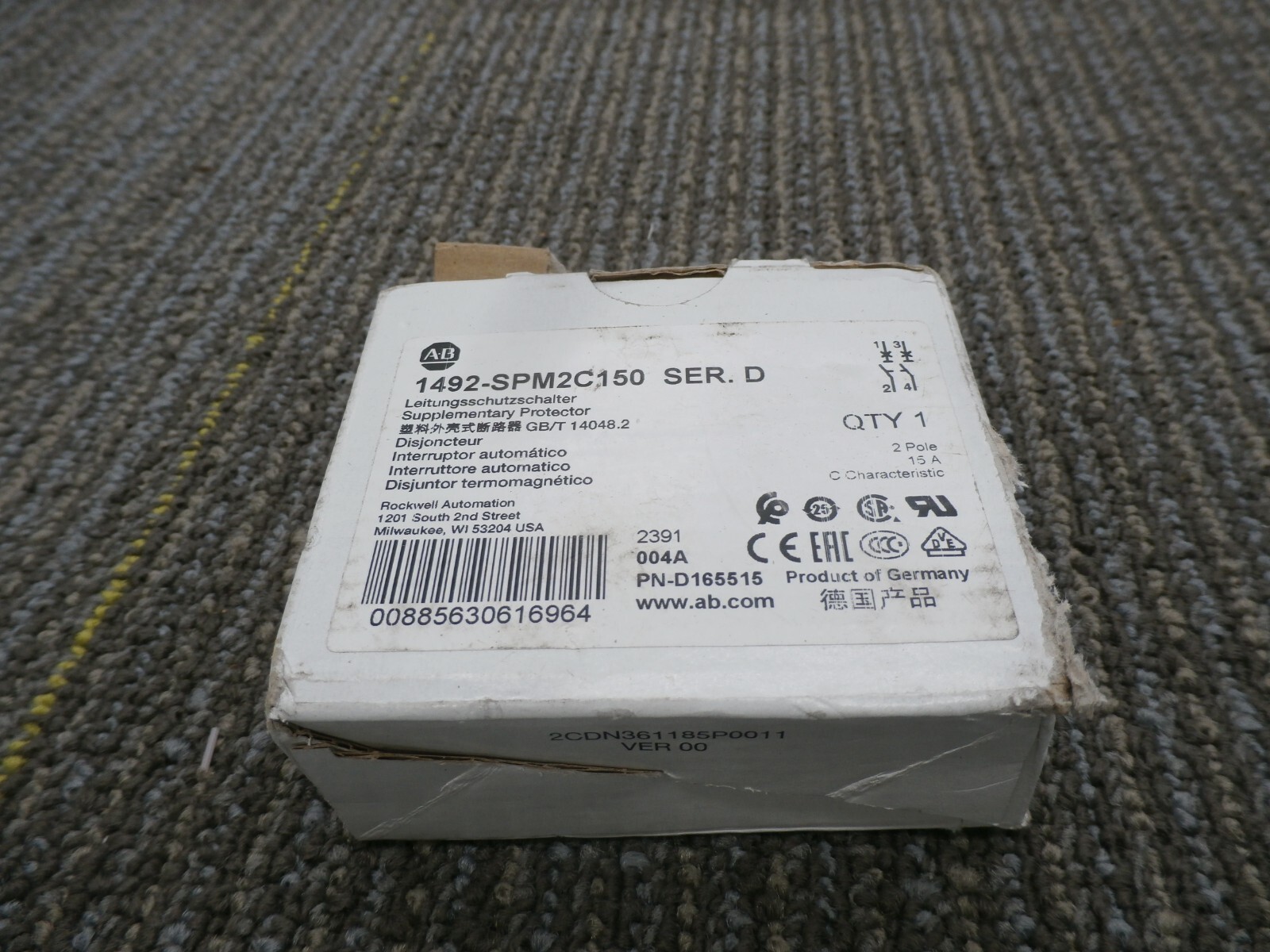 NEW ALLEN BRADLEY 1492-SP2C150 MINIATURE CIRCUIT BREAKER SERIES C 1492SP2C150