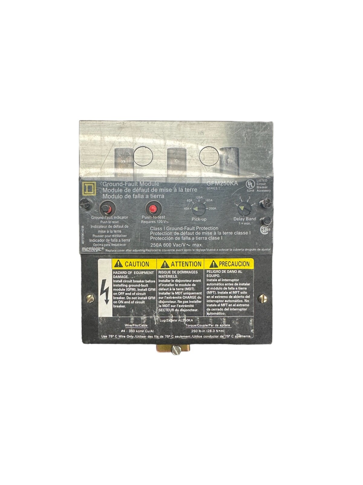 Square D GFM250KA (MicroLogic Add On Ground Fault Module) 40-200 AMP