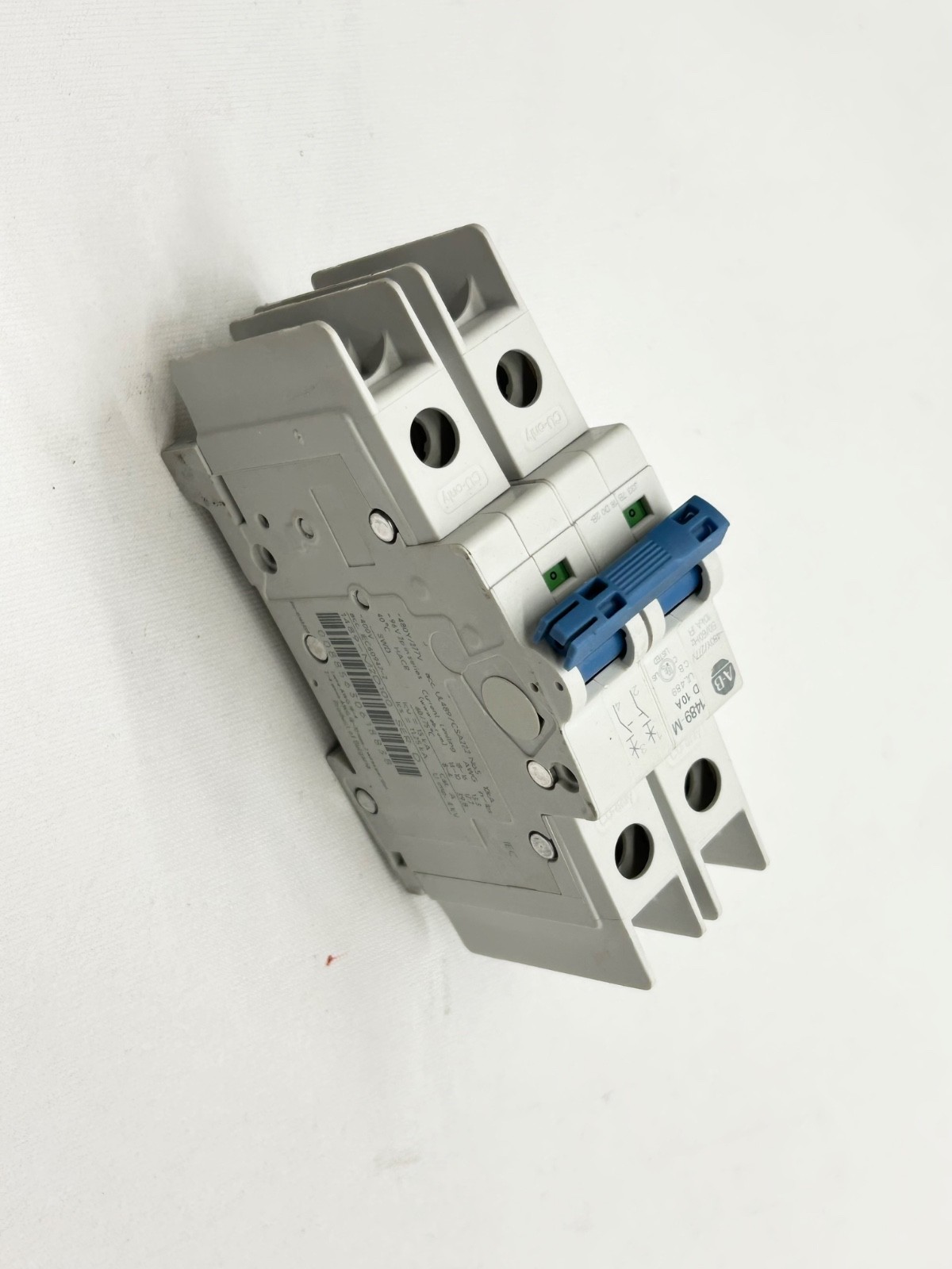 Allen Bradley 1489-M2D100 Ser D 10A 2 Pole D Curve Circuit Breaker UL489