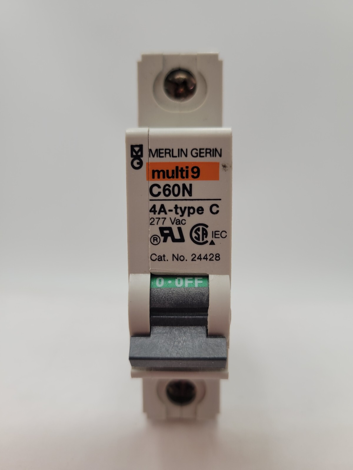 Merlin Gerin C60N DIN Rail Multi-9 Circuit Breaker 4A 277V 1P 1PH Type C 4 Amp