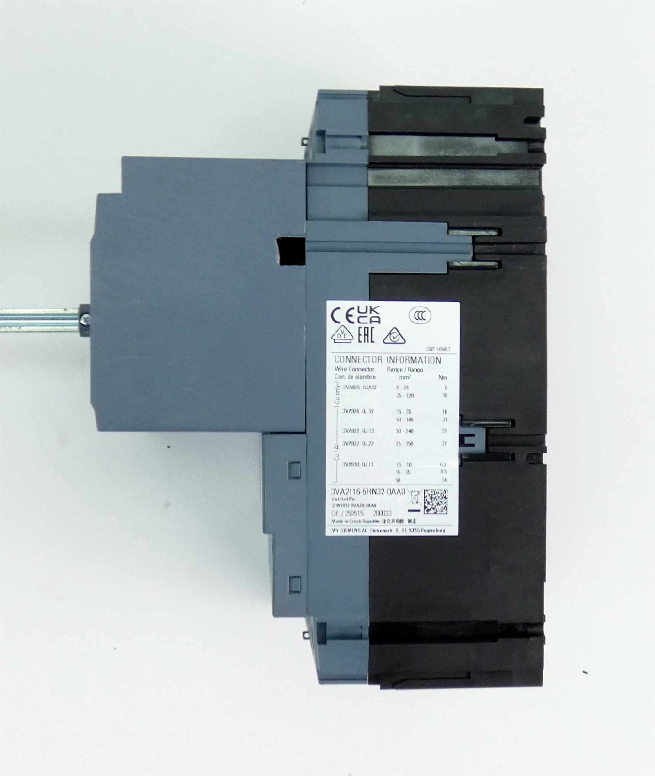 Siemens 3VA2116-5HN32-0AA0 *E09*12* 160A + 3VA9267-0FK21 No Twist Handle -used-