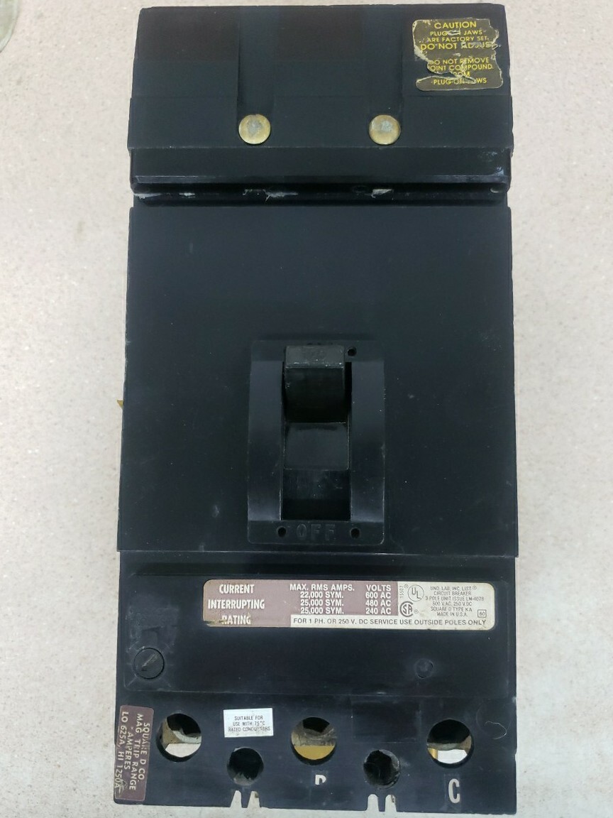 Square D KA-36125 125 A Molded Case Circuit Breaker