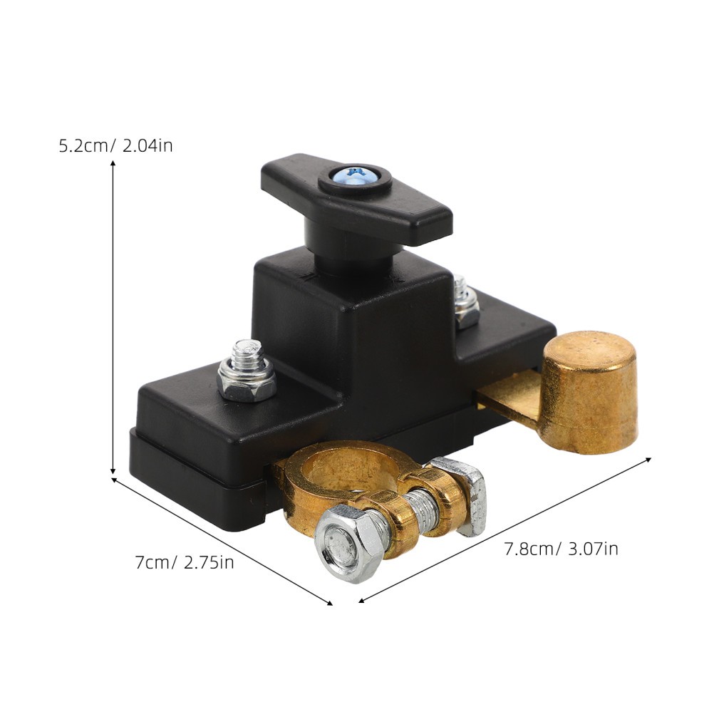 Compact Car Battery Disconnect Switch Copper Plastic Weather Resistant Terminal