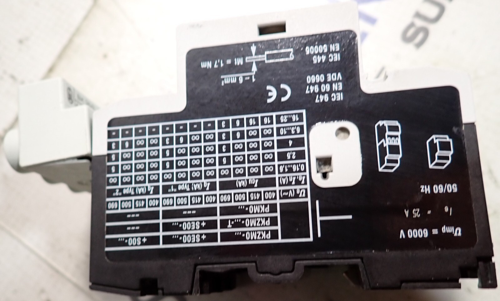 Moeller Motor Protective Circuit Breaker PKZM0-25 Ser. 2 5A NHI11-PKZ0