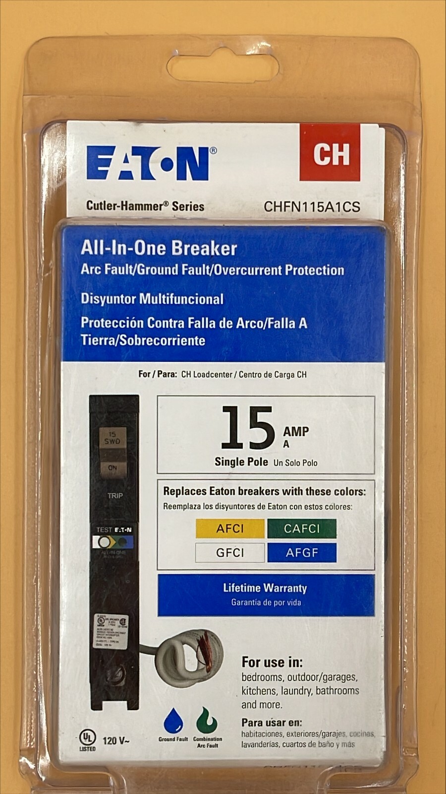 HOUSTON STOCK NEW EATON CHFN115A1CS DUAL FUNCTION 15 AMP 2 DAY AIR SHIPPING