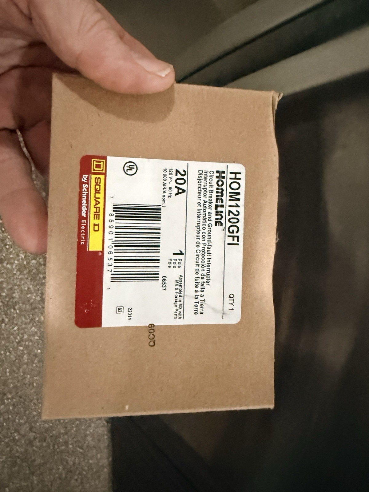 Square D HOM120GFI 20 Amp Circuit Breaker