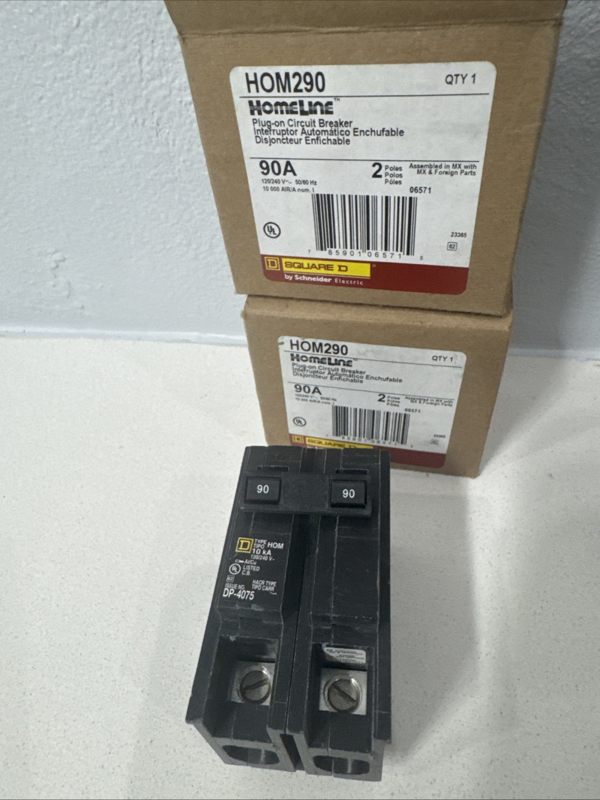 Square D HOM290 Homeline 90 Amp 2 Pole Circuit Breaker