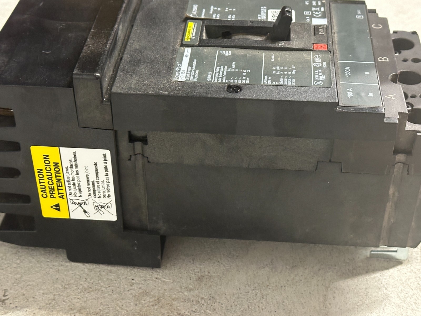 SQUARE D HDA36150 PowerPacT 150A 3-P 600V I-LINE Circuit Breaker SHIPS SAME DAY