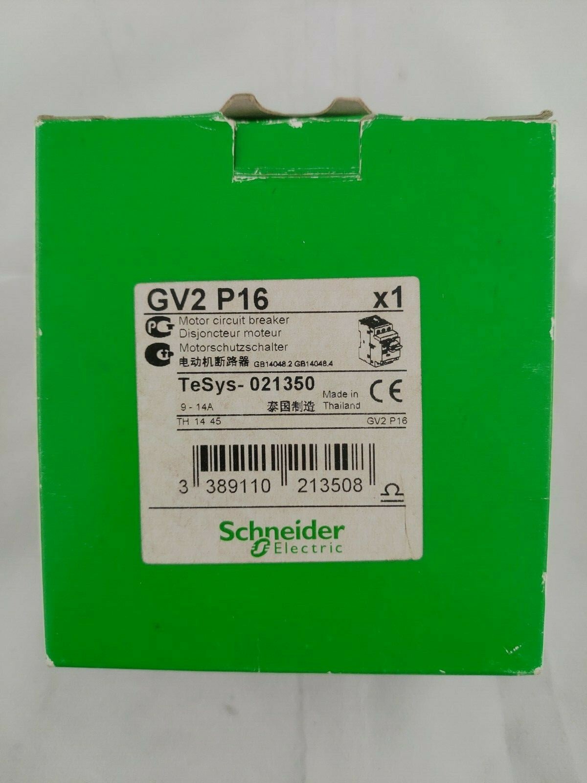 Schneider GV2P16 Motor Circuit Breaker 9-14 A