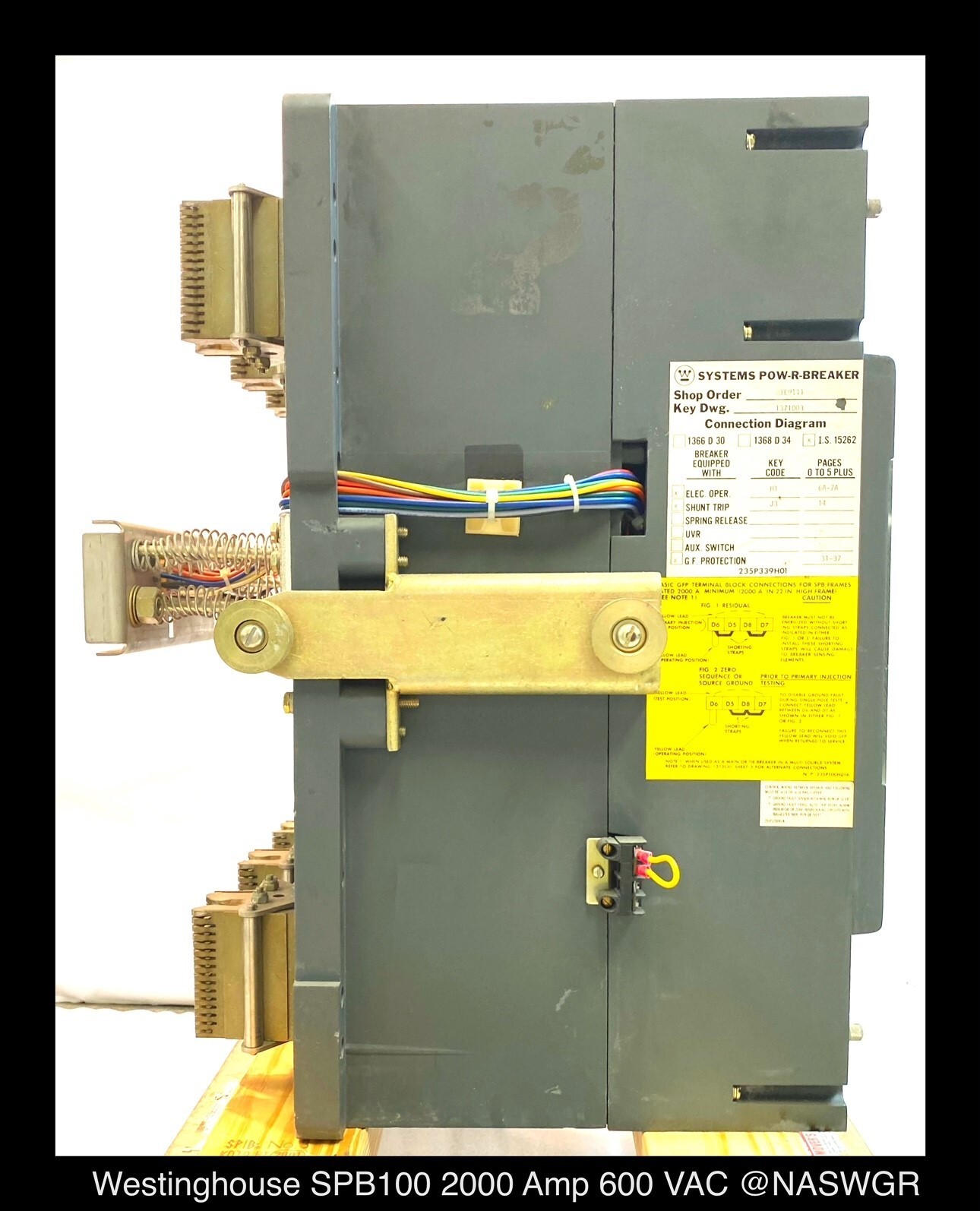 Westinghouse SPB-100 Circuit Breaker (E/O,D/O) ~ 2000 Amp – Tested/1Yr Warranty
