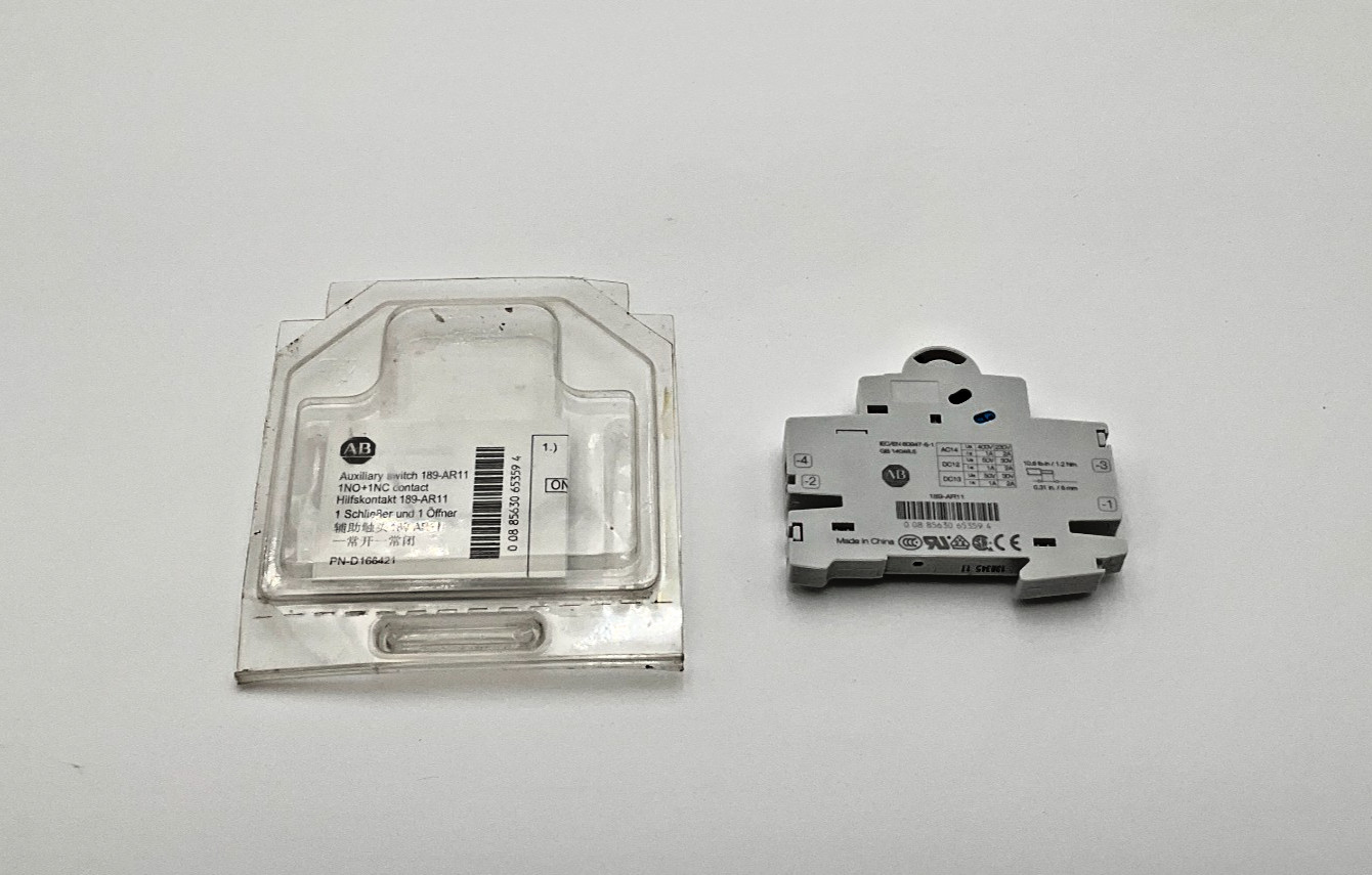 Allen Bradley 189-AR11 Circuit Breaker Auxiliary Contact 189AR11 New (TBI)
