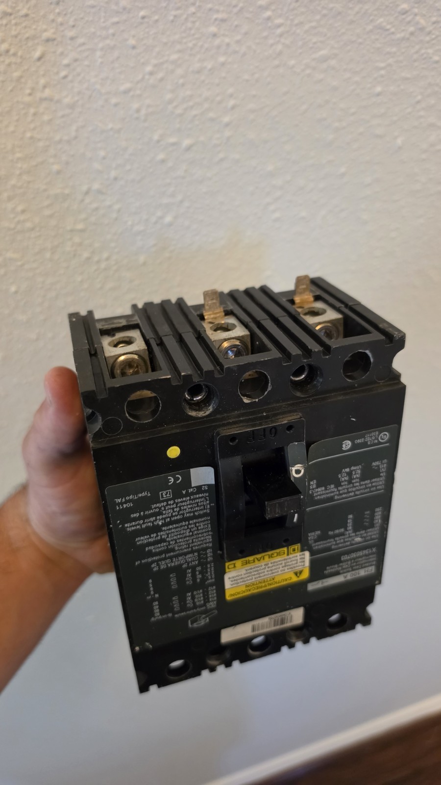 Square D 100A Circuit Breaker I-Line 480V 3-Pole