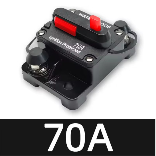 12–48V Waterproof Circuit Breaker Reset Fuse 30A–300A Car Boat Audio Protection