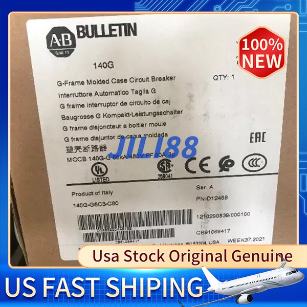 NEW Sealed Allen-Bradley 140G-G6C3-C80 Circuit Breaker 80A 3-Pole 480V Free Ship