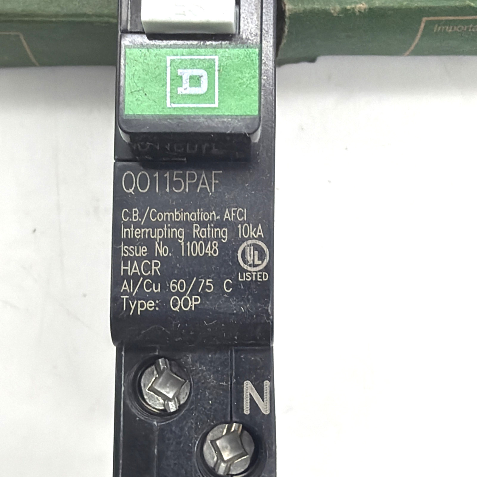 Square D QO115PAF 15A Arc Fault CAFCI Plug-On Neutral Breaker NEW Lot 7