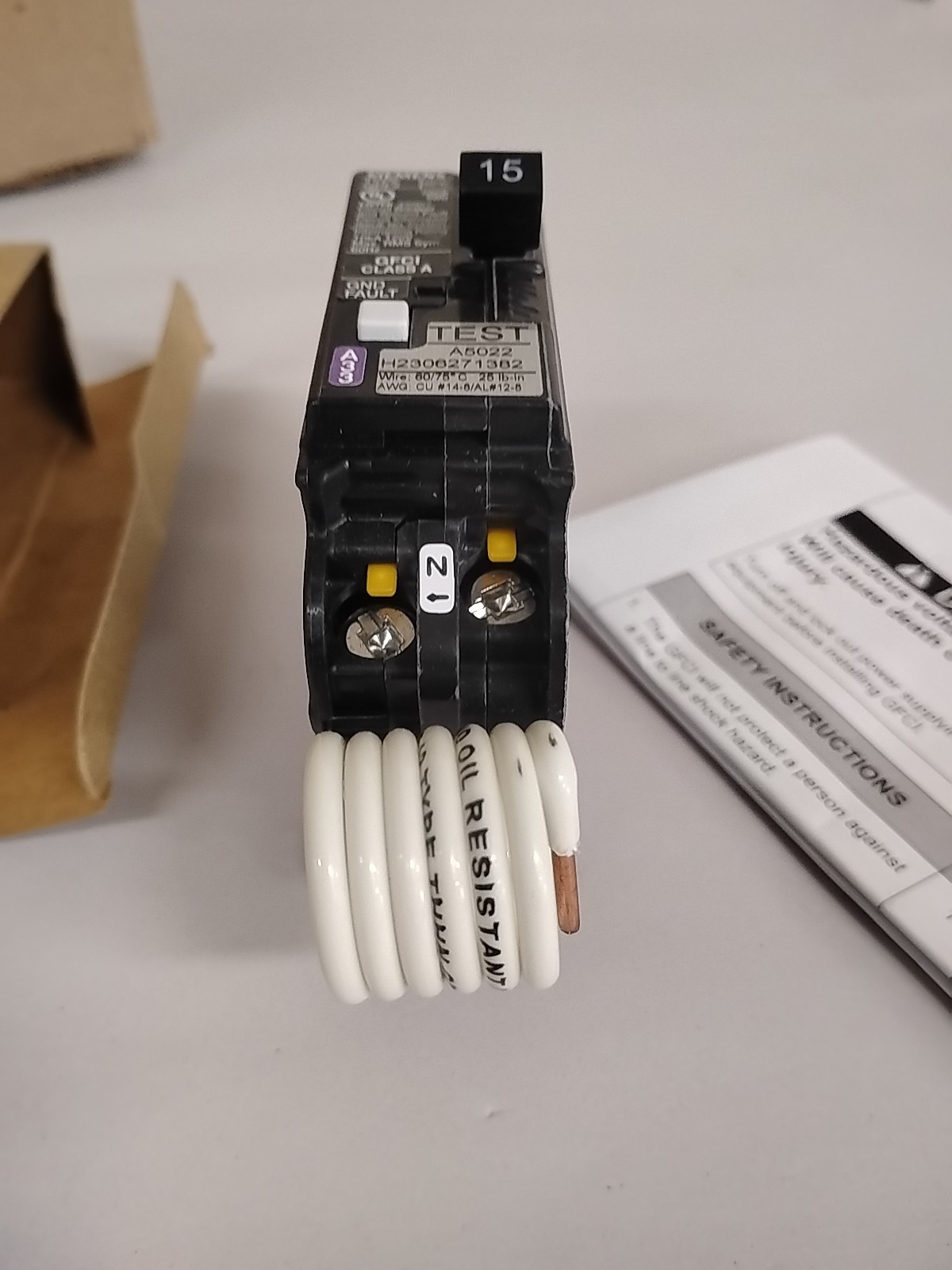 Siemens QF115A Ground Fault Circuit Breaker 15 A 120V . New