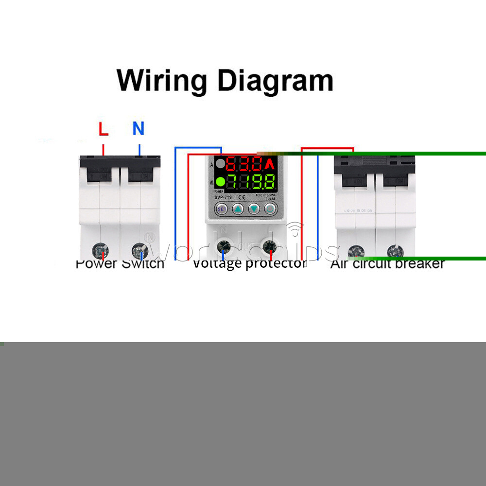 63A 230V 3 In 1 Din Rail Adjustable Over And Under Voltage Protective Device New
