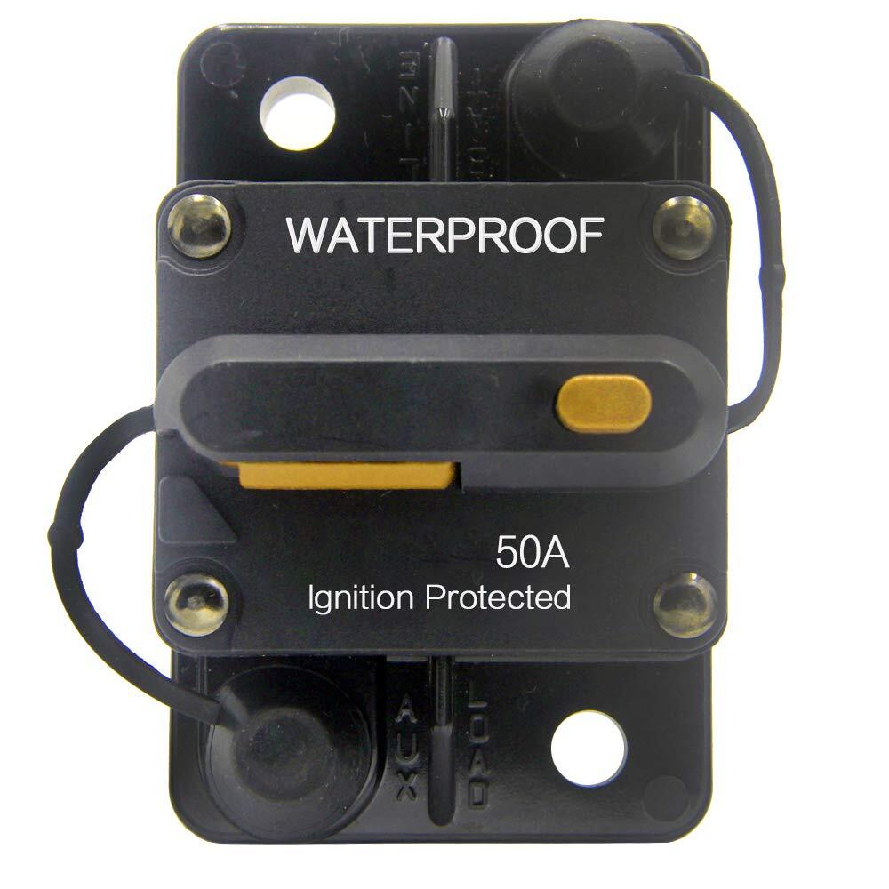 50A-300A Circuit Breaker Manual Reset Waterproof 12V-42VDC Marine Boat