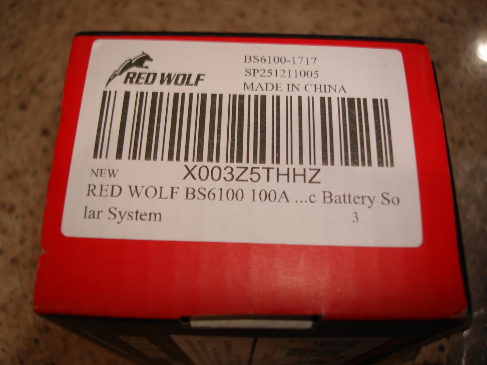 NEW Red Wolf 100A Circuit Breaker DC 12-48V W/Manual Reset Manual Reset