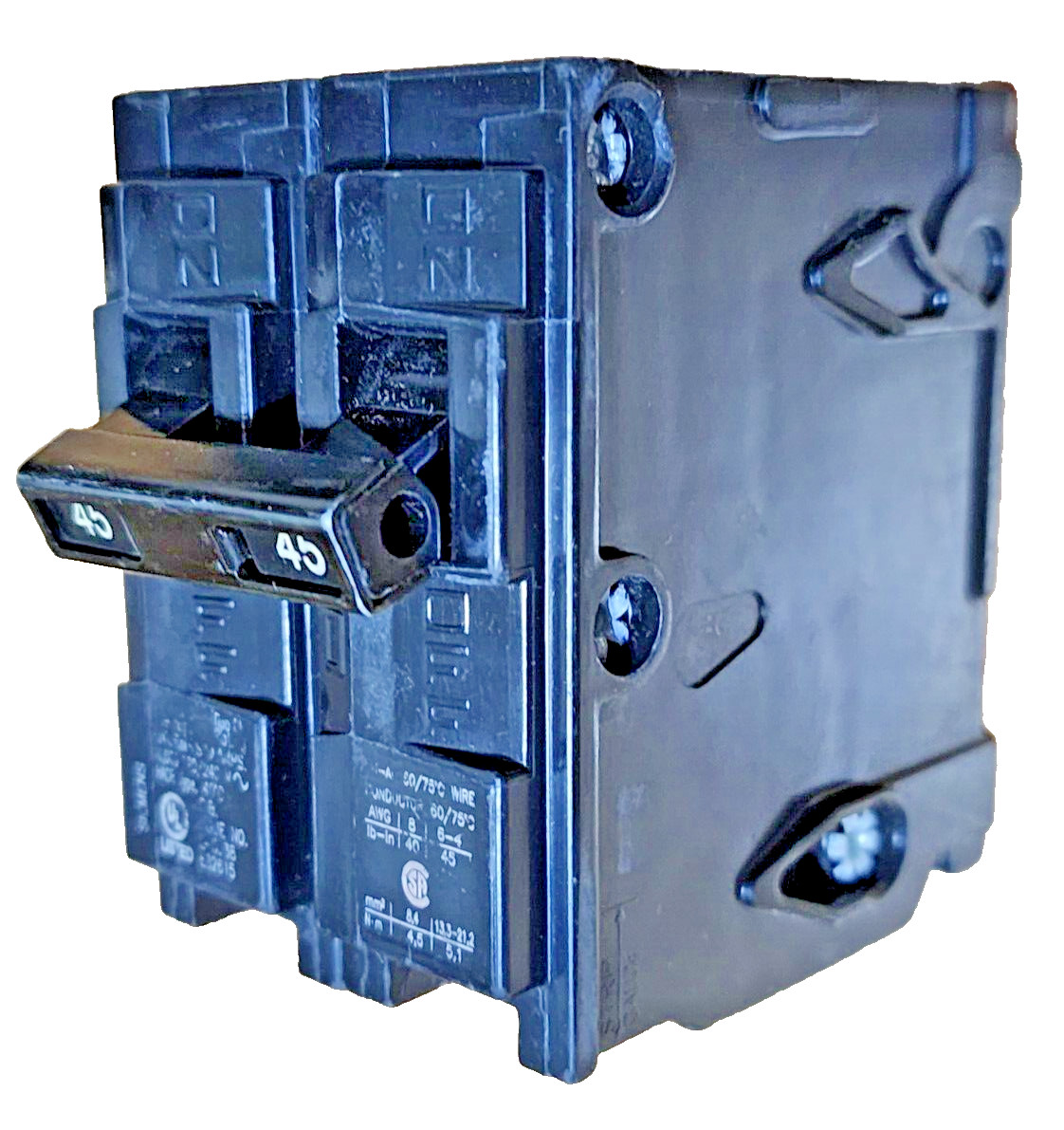 Siemens Q245, 45 Amp 2 Pole Standard Trip Circuit Breaker 120/240Vac