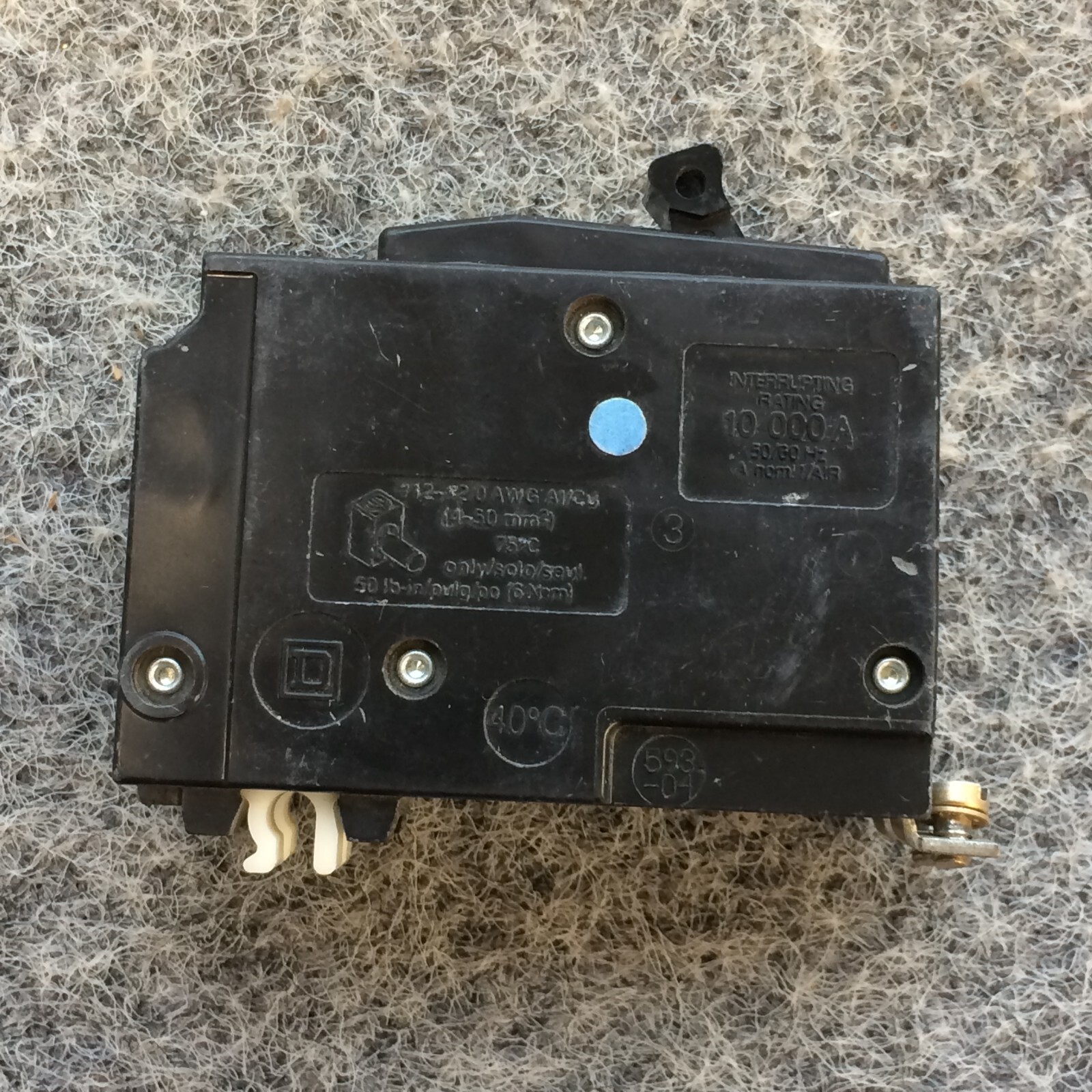 Square D QOB2125 Bolt-on Circuit Breaker – 125 A, 2 Pole, 120/240 VAC, 1.5 inch