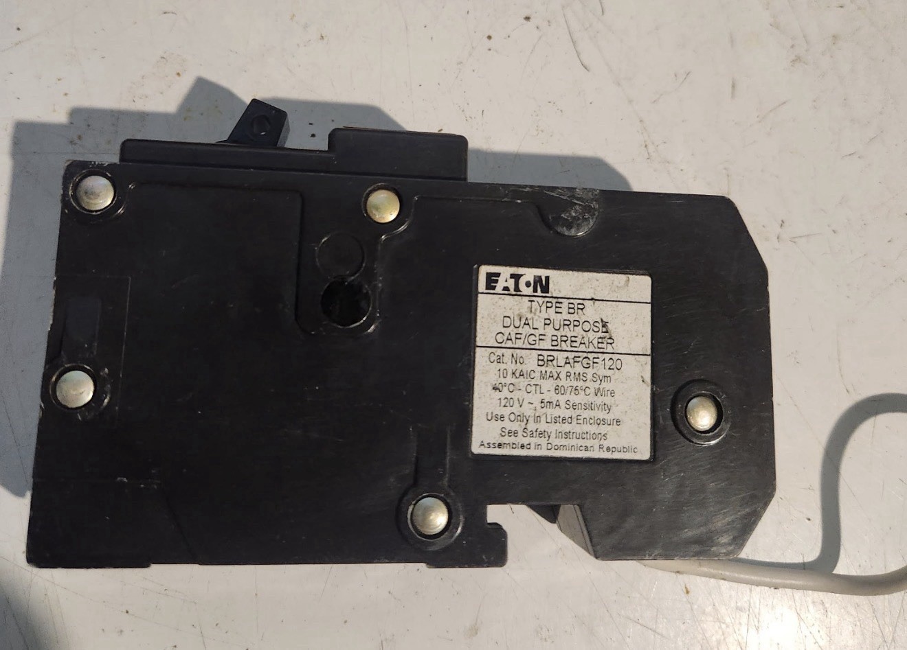 Eaton BRLAFGF120 20A AFCI GFCI Dual Function Circuit Breaker Type BR Tested