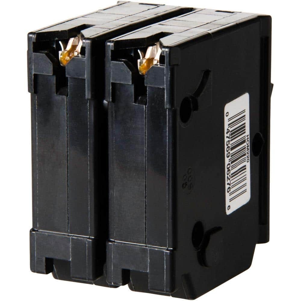 Circuit Breaker Square D 50 Amp 2 Pole Homeline Standard Trip Residential Black