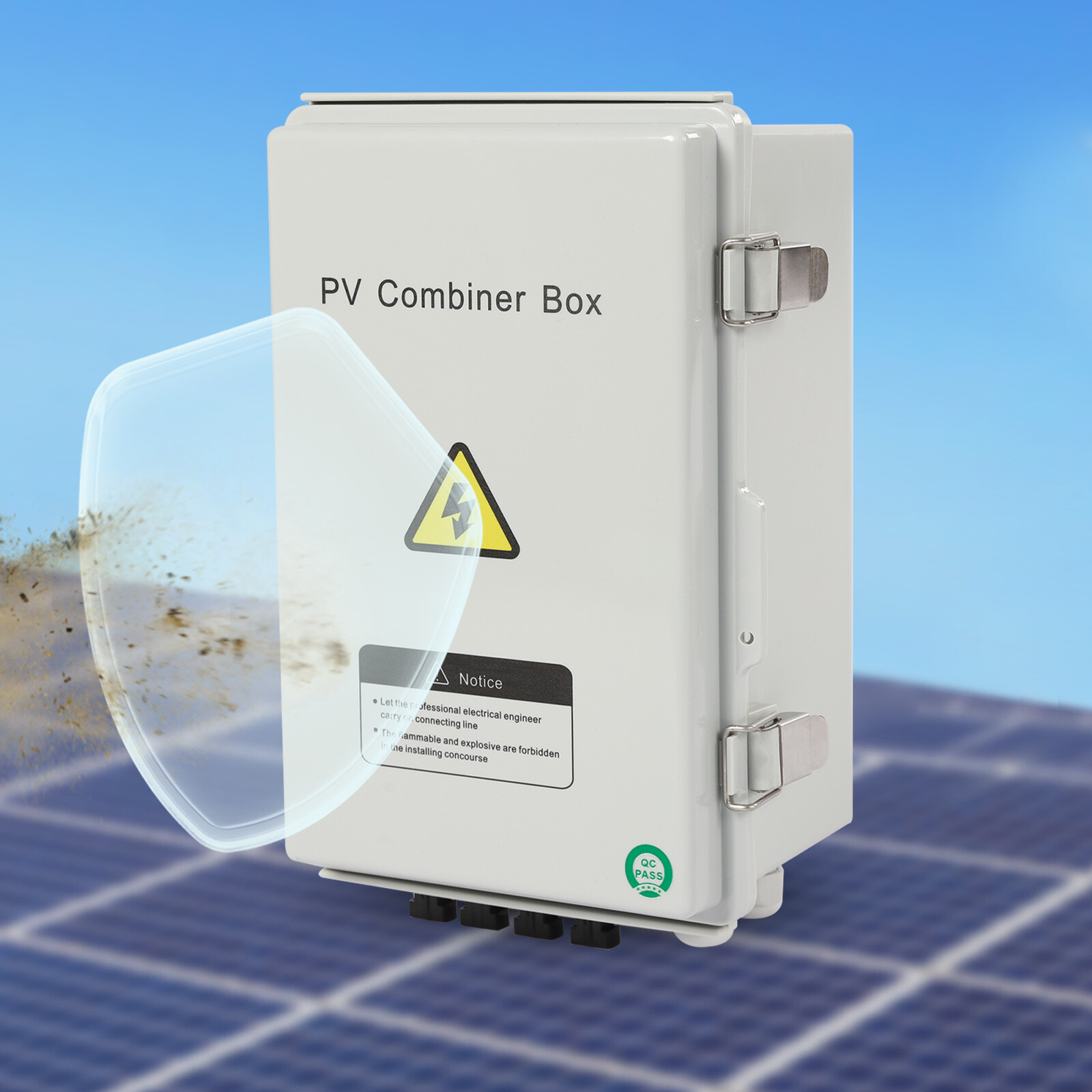 8.26*5.7*13in White ABS& PC Wall Mount PV Combiner Box W/ 10A Rated Current Fuse