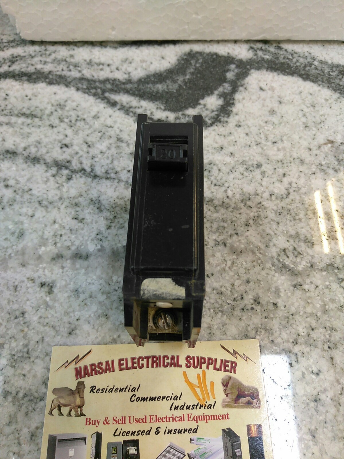 AMERICAN SWITCH TYPE C, C120 20 Amp 1 Pole 120/240V GROVE Breaker (8D2UP