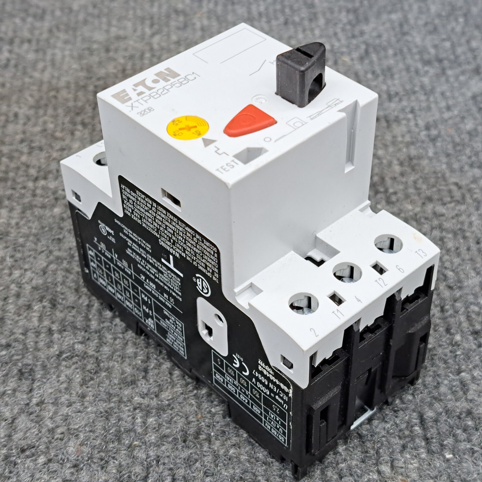 EATON XTPB2P5BC1 / 3208 Manual Motor Protector: Non-Reversing, 3 Poles, 2.5 A,