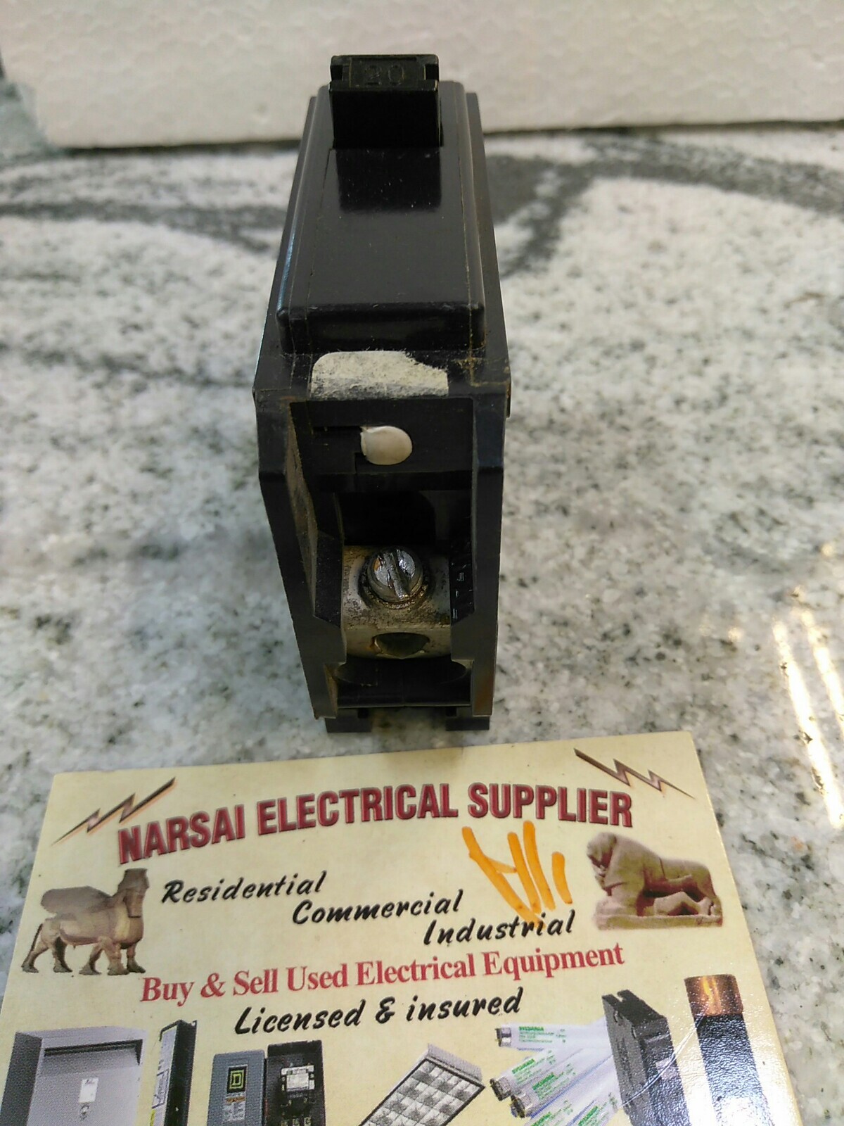 AMERICAN SWITCH TYPE C, C120 20 Amp 1 Pole 120/240V GROVE Breaker (8D2UP