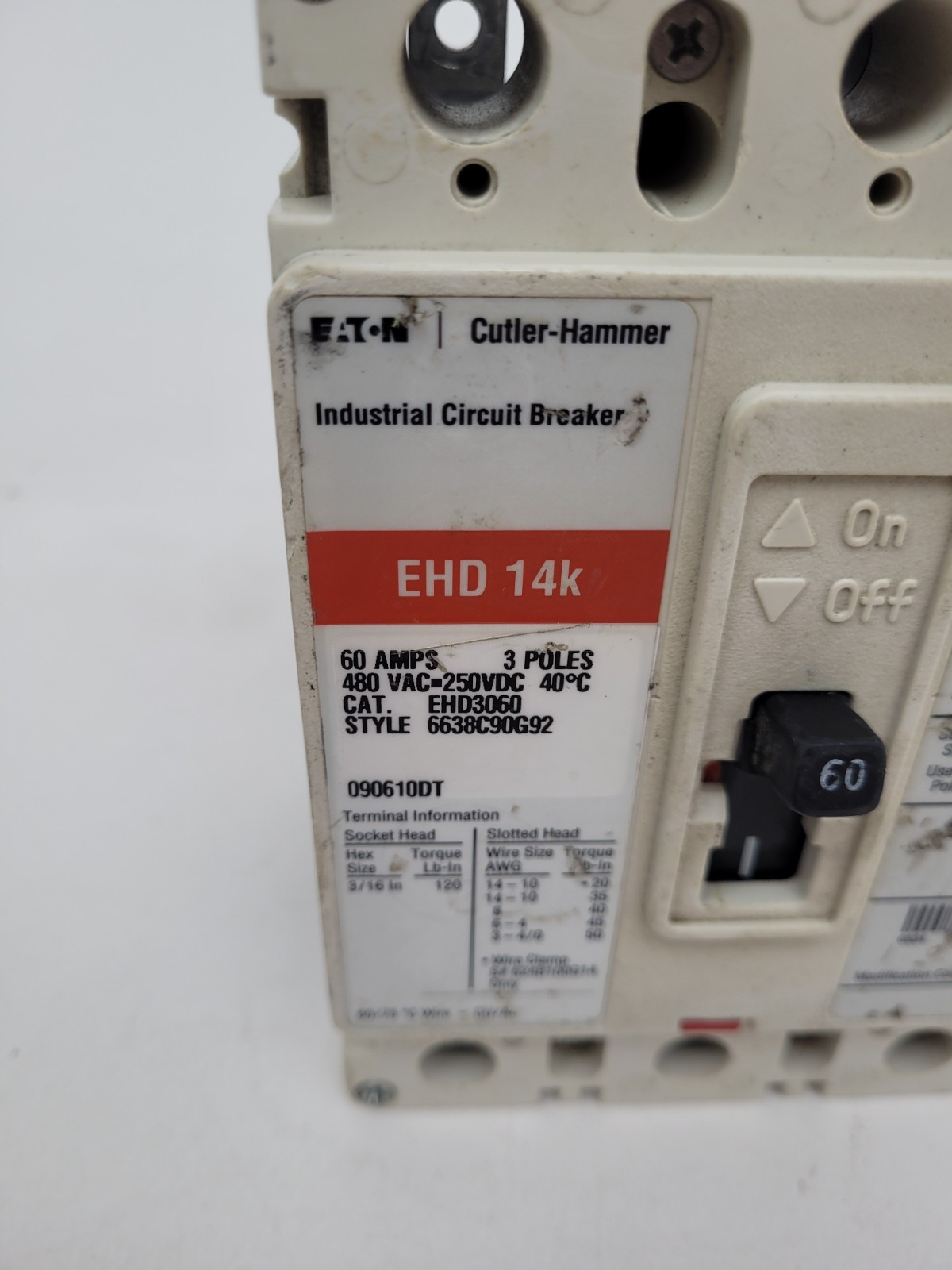 EHD3060 Eaton 60 Amp Circuit Breaker – Next Day Option