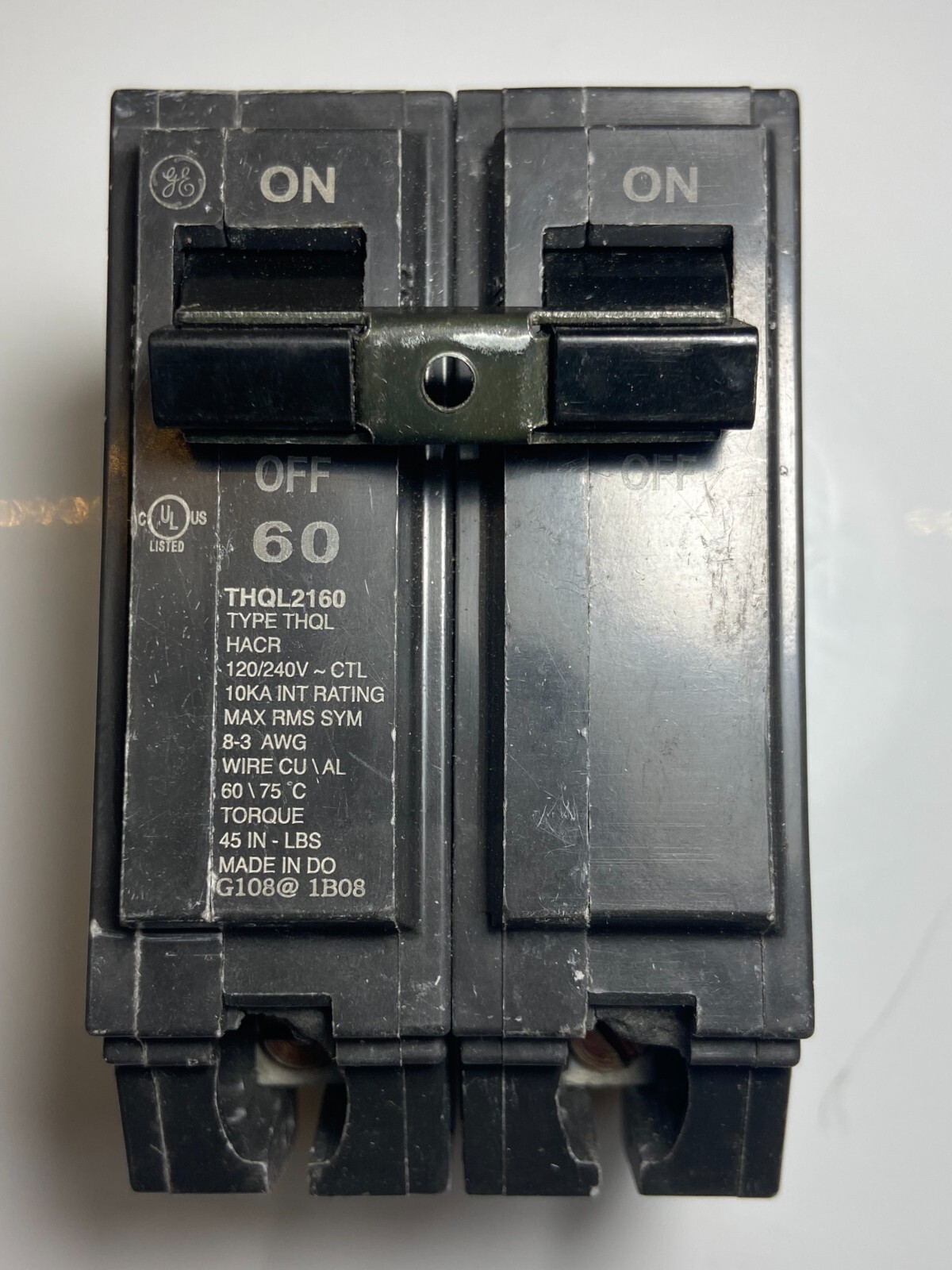 GE General Electric (60-AMP) 2-Pole 120/240VAC THQL2160 Circuit Breaker WARRANTY
