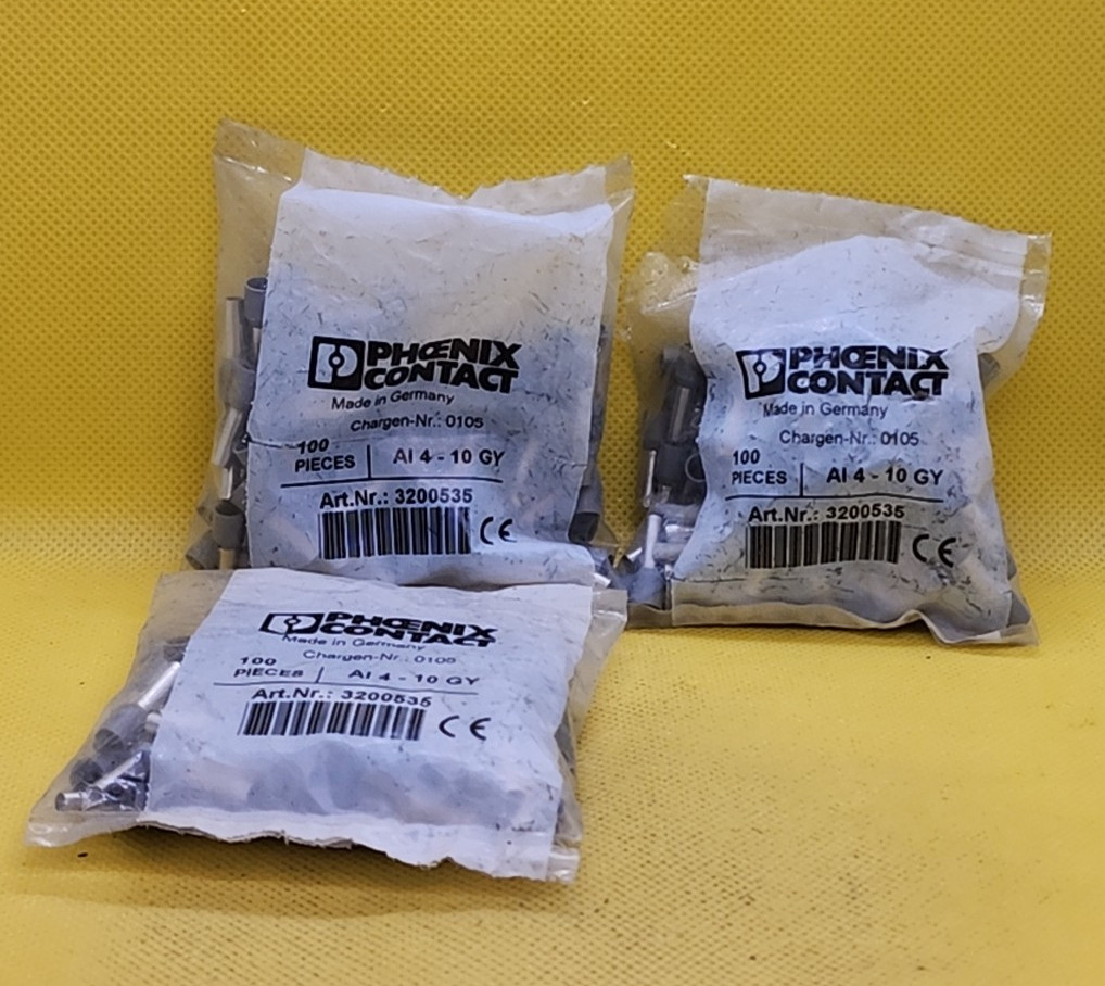 LOT OF 320 – PHOENIX CONTACT GRAY FERRULE AI – 10 GY [RC 11-3]