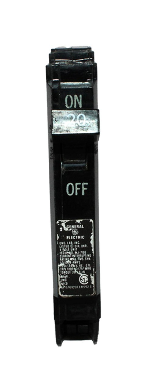 GE THQP120 Circuit Breaker – 20A 120/240V 1-Pole 10kA Thin Miniature