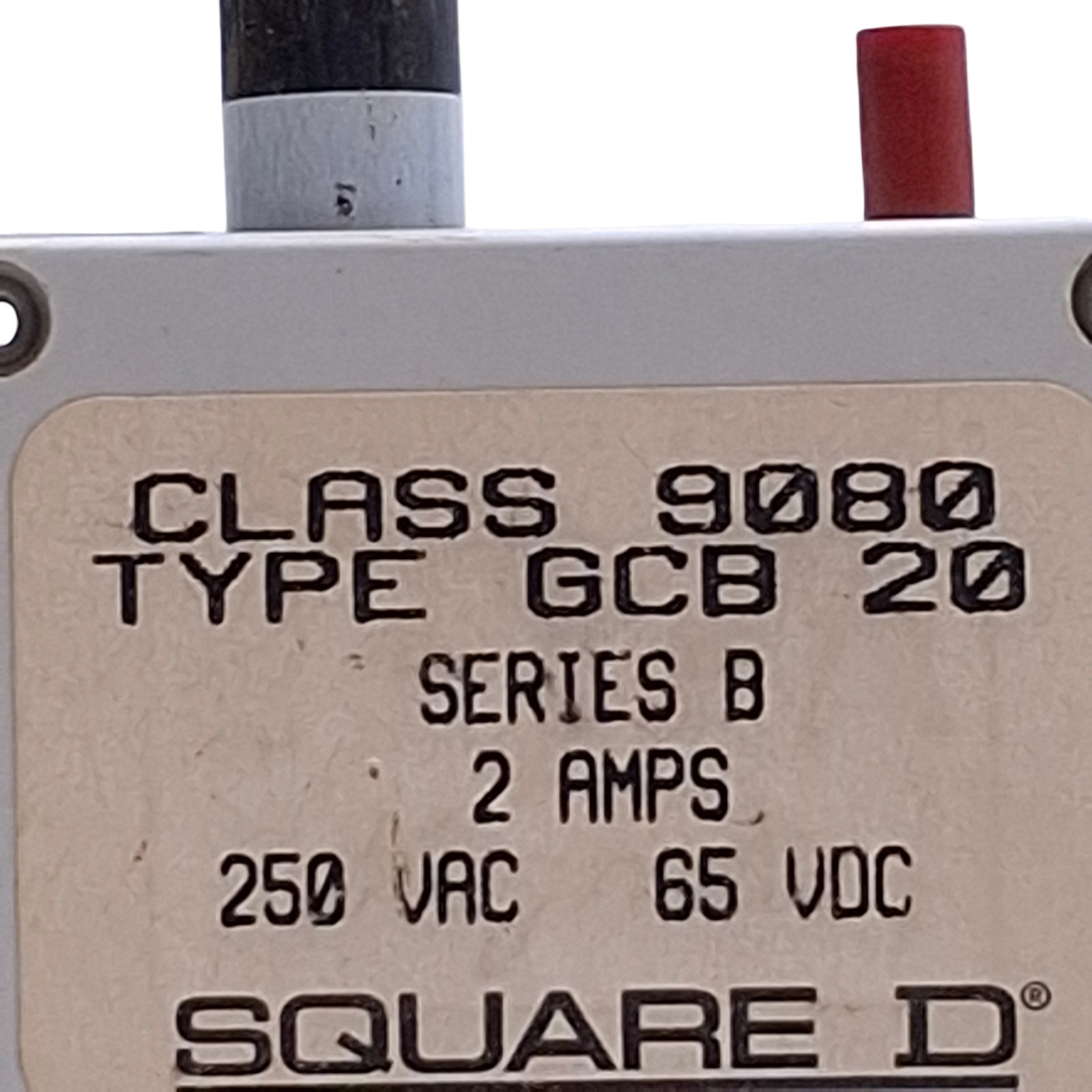 Lot of 3 Square D 9080GCB20 Circuit Breaker 1-Pole, 2A 250VAC/65VDC, DIN Rail