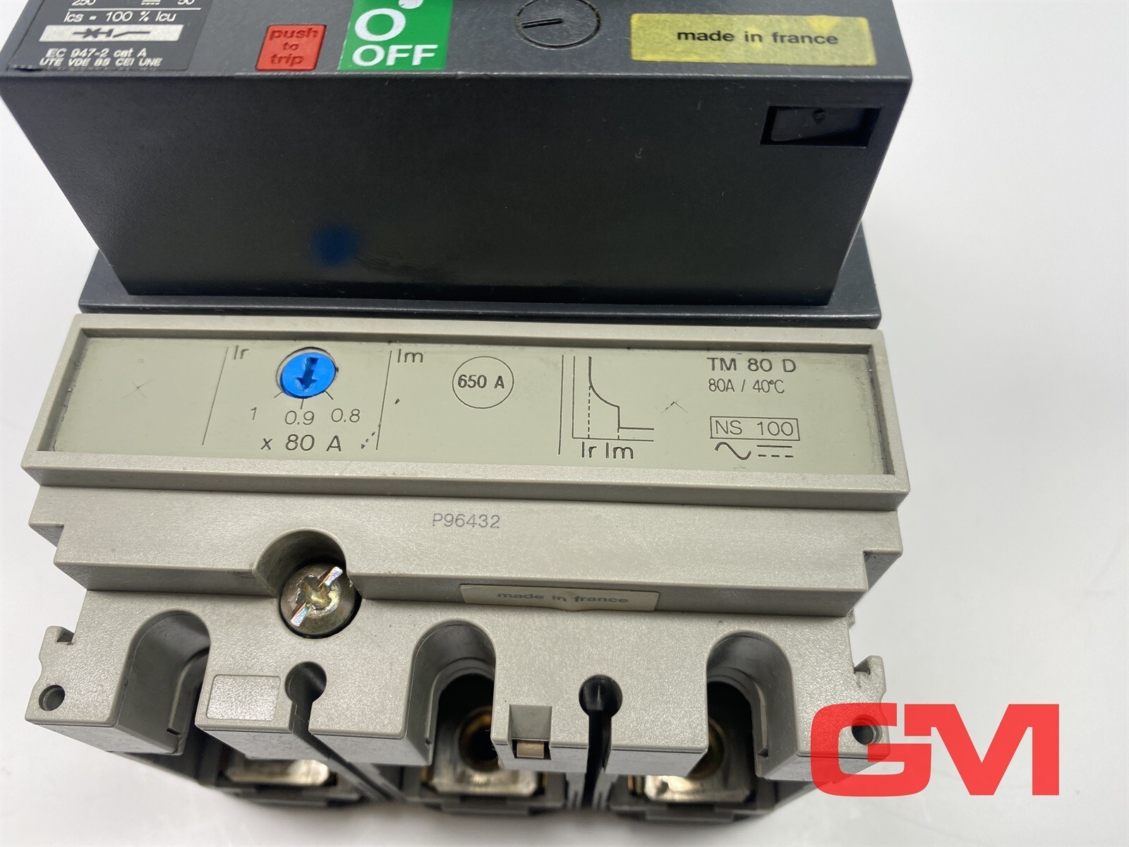 Merlin Gerin Circuit Breaker NS100N TM80D 80A Without Rotary Knob