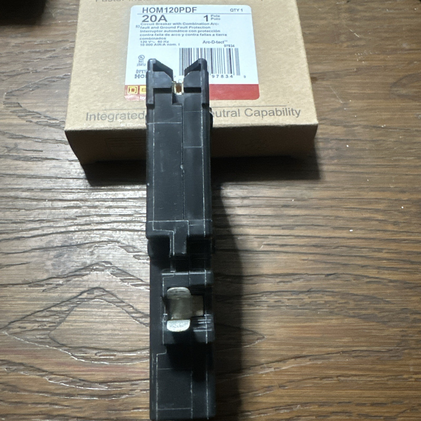 Square D HOM120PDF 120V 20A Single-Pole Circuit Breaker