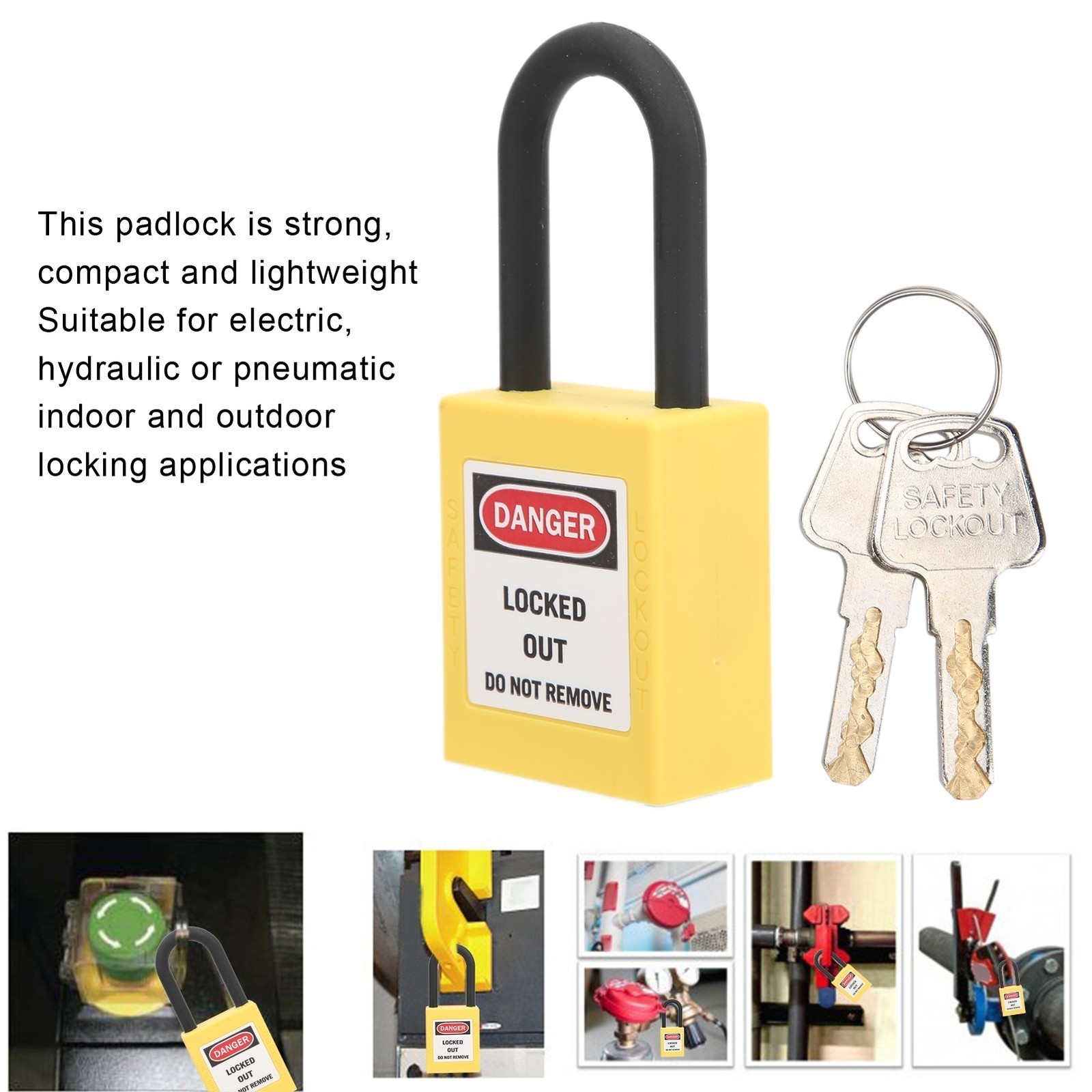 38mm Lockout Lock Nylon Industrial Engineering Insulation Security Dustproof De