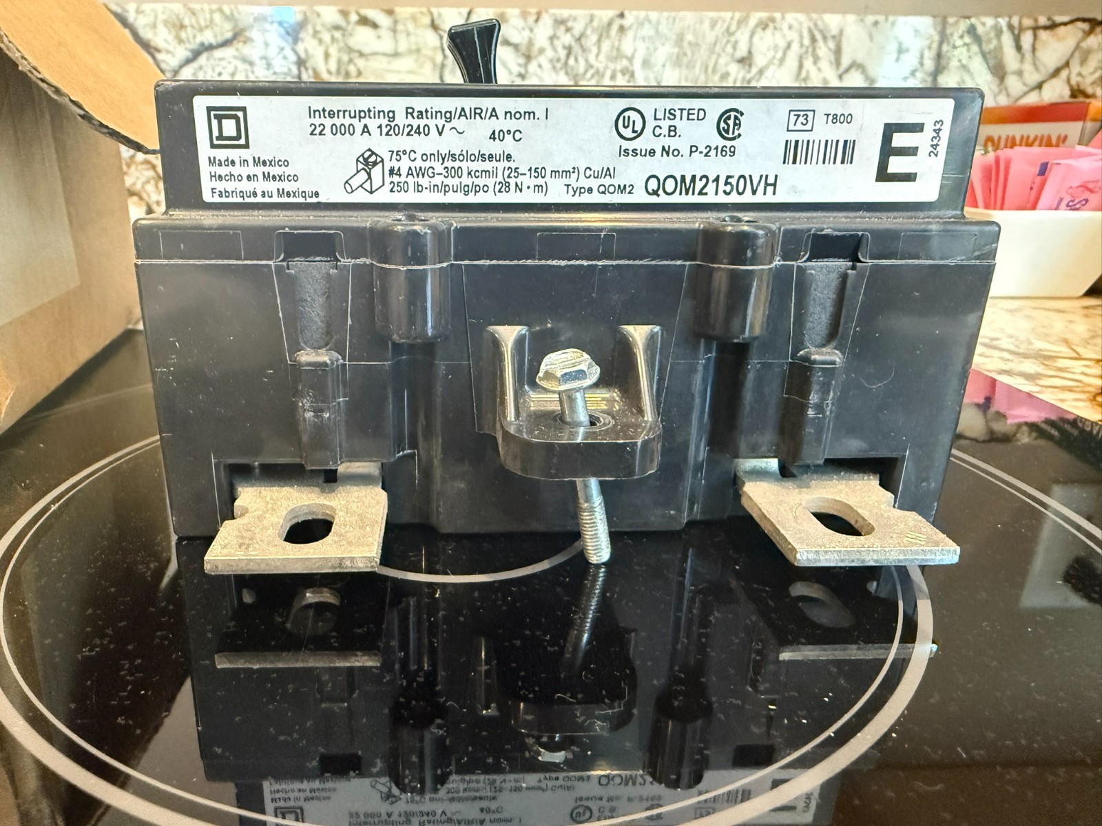 Square D QOM2150VH 150 Amp Main Circuit Breaker for QO and Homeline Load Centers