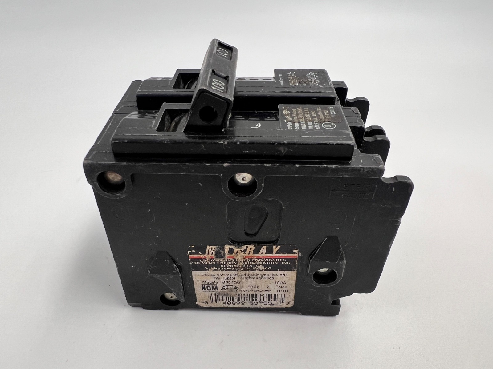 Murray MP2100 2 Pole 100 Amp Type MP-T Circuit Breaker
