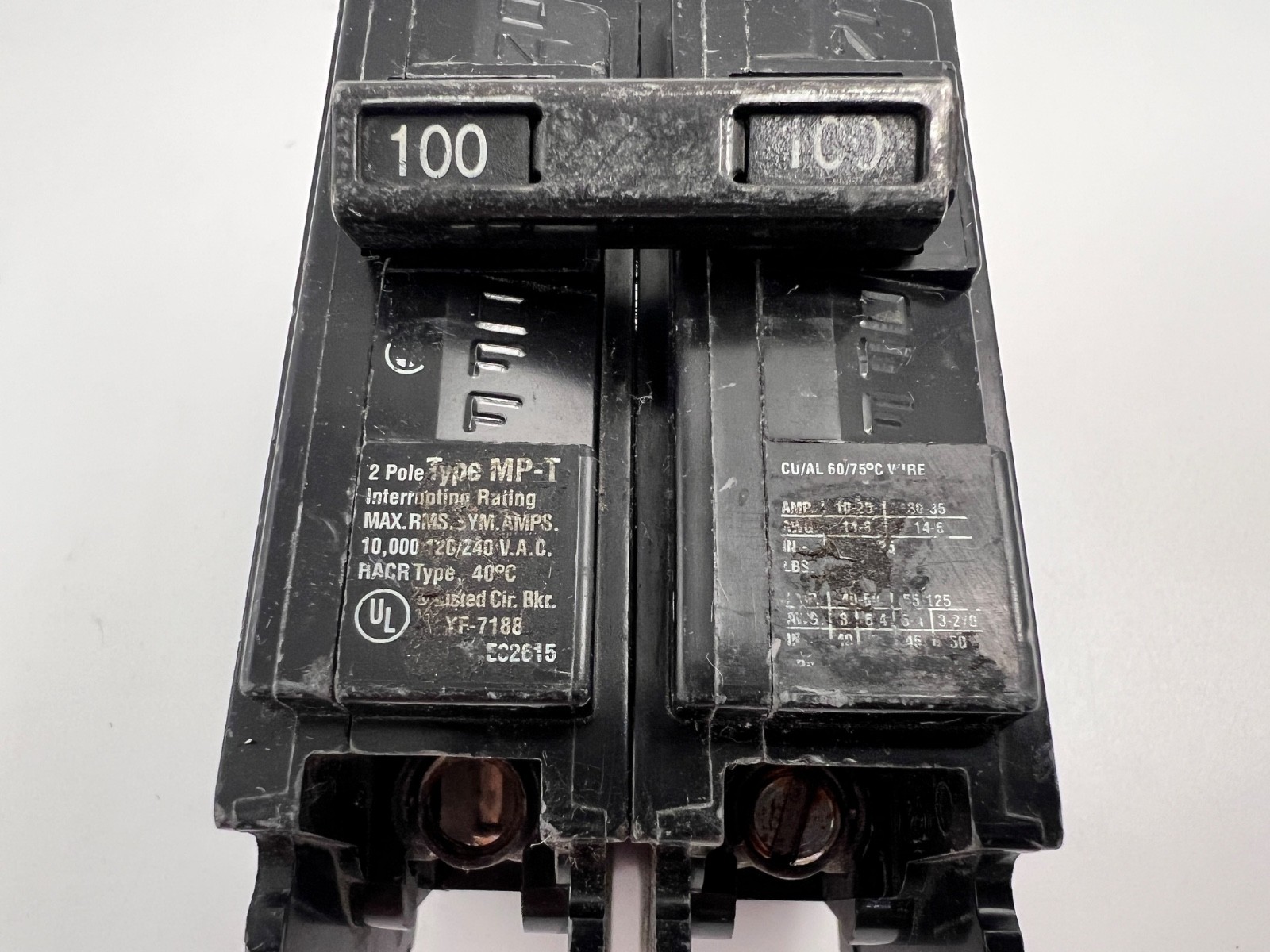 Murray MP2100 2 Pole 100 Amp Type MP-T Circuit Breaker