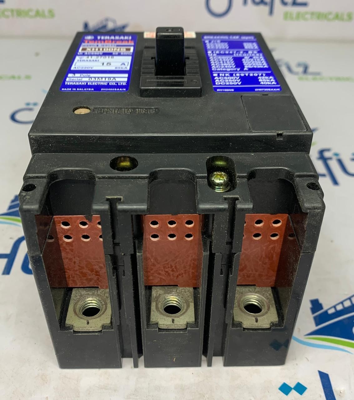 TERASAKI XH100NS CIRCUIT BREAKER 15A 3 POLE FREE FAST SHIPPING