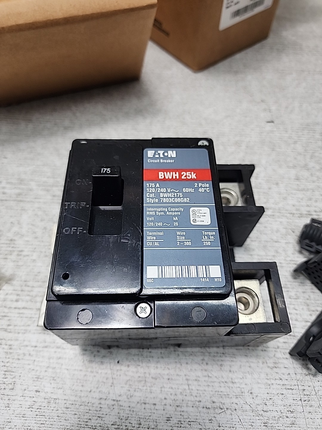Eaton BWH2175 2 Pole 175 Amp 120/240v Type BWH 25k