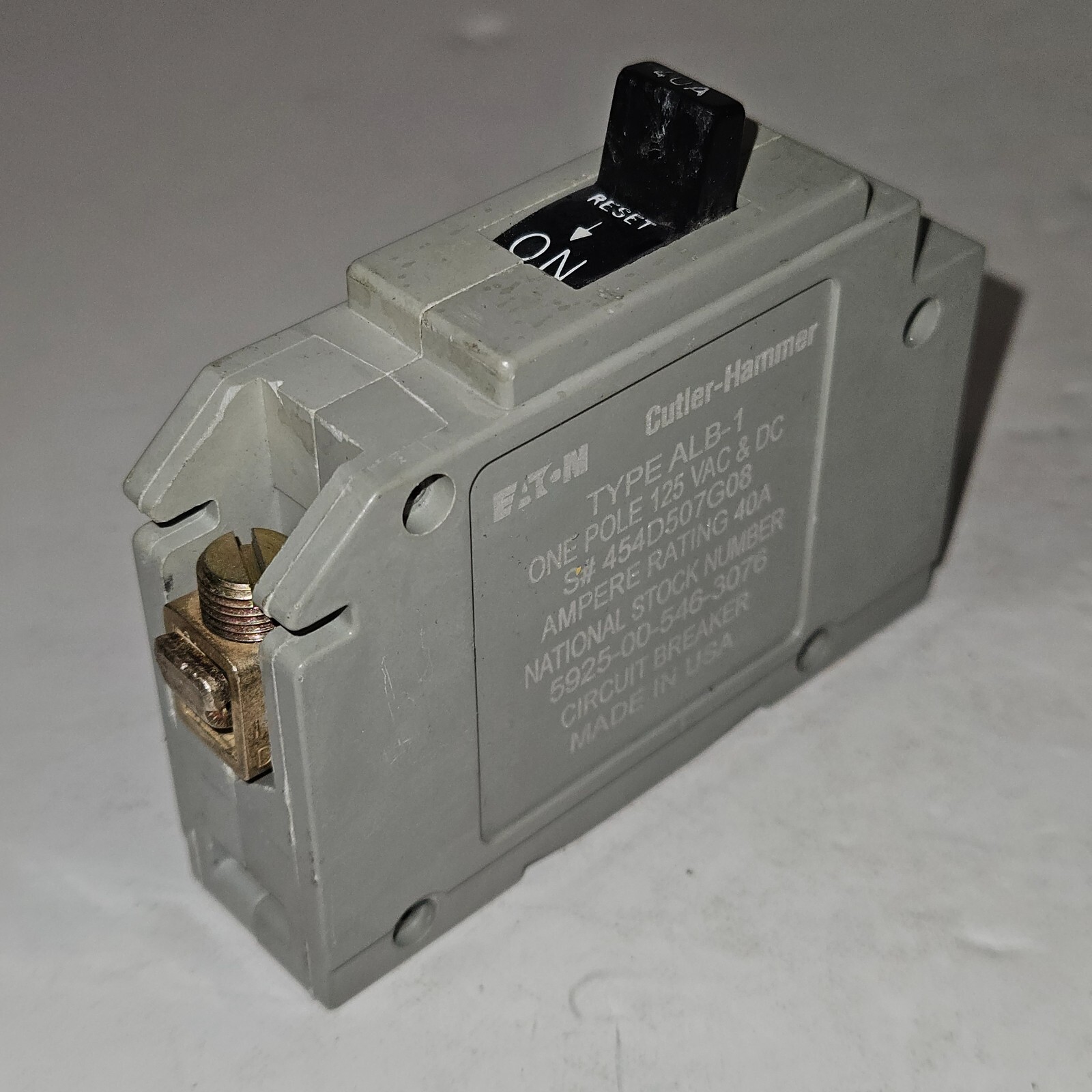 Eaton Cutler-Hammer ALB-1 40A 1-Pole 125VAC DC Circuit Breaker