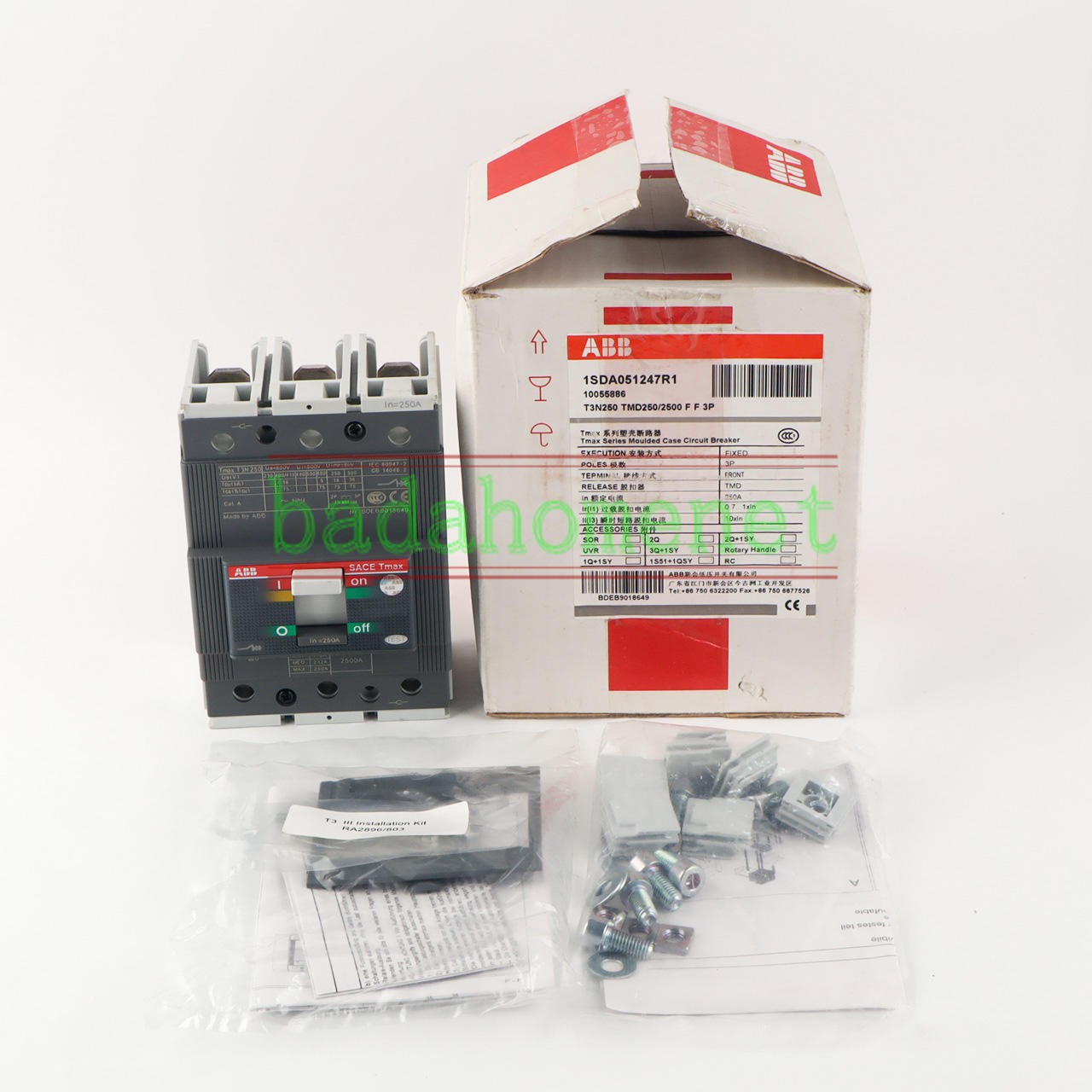 1PCS New ABB TMAX T3N250 TMD250/2500 FF 3P 250A 1SDA051247R1 Circuit Breaker