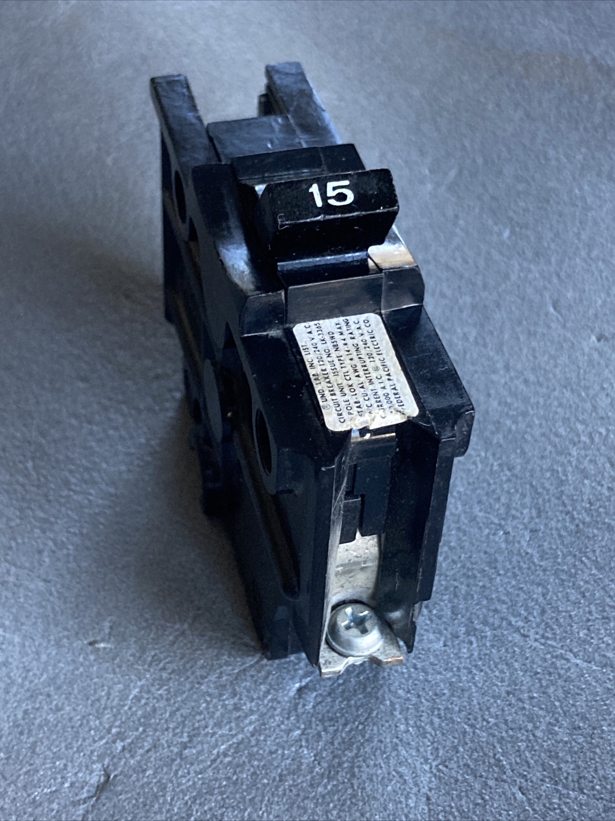 NB111015 / NB115 / NB15 FPE 15 amp 120/240 volt 1 pole FEDERAL PACIFIC Warranty