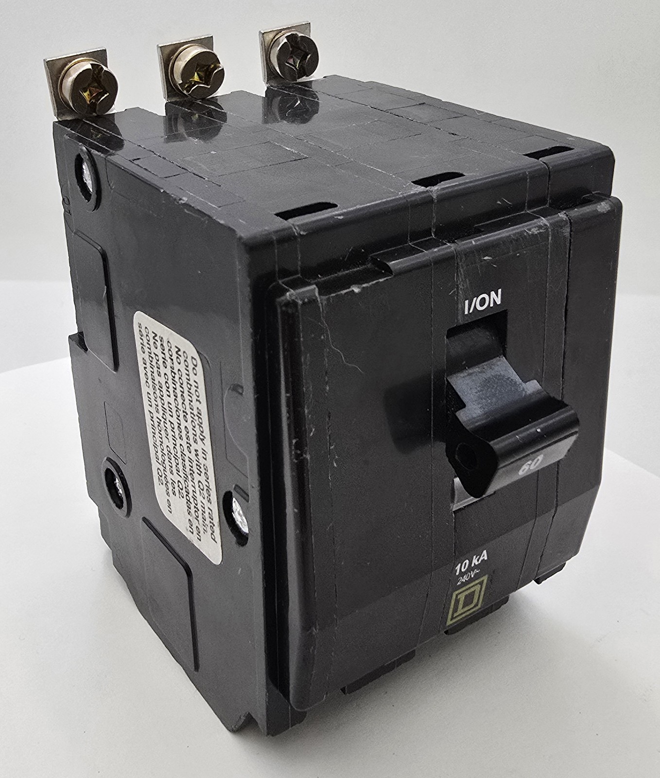 Square D QOB360 Bolt-On Circuit Breaker 3P 60A 240V 10kA QOB 60 Amp 3 Pole