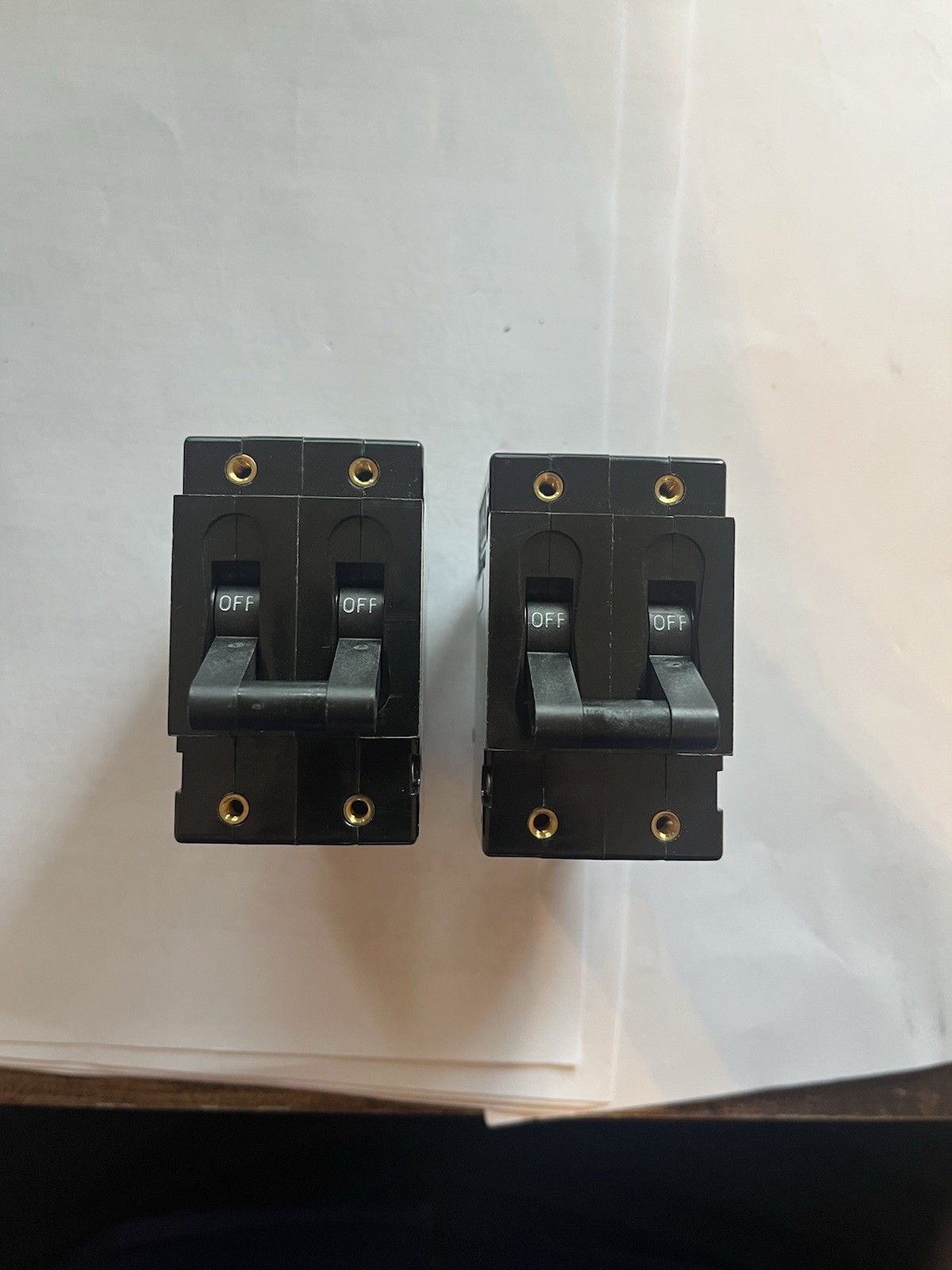 Airpax/Sensata Circuit Breaker 10A 50V DC 2-Pole Time Delay P/N M55629/3-079 (2)