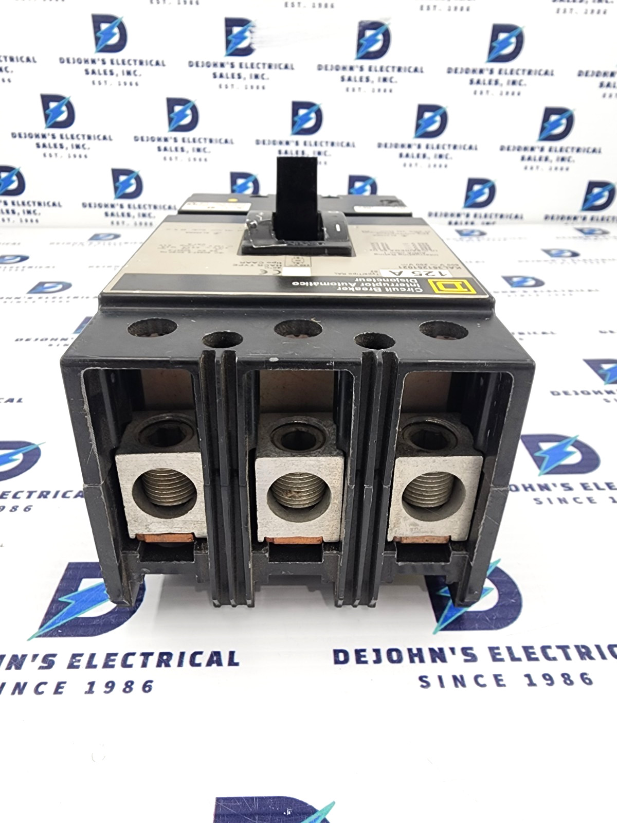 SQUARE D KAL361251021 125 AMP 3 POLE 600V SHUNT TRIP CIRCUIT BREAKER